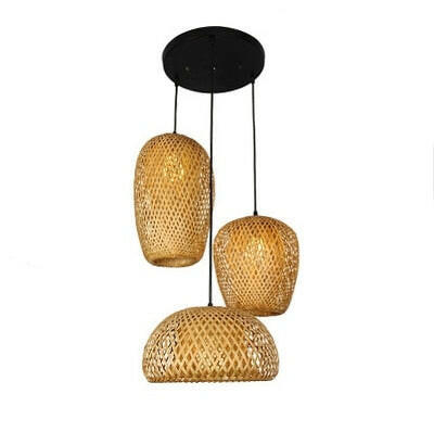 Chic Bamboo Zen Pendant Light - Handwoven Natural Hanging Lamp